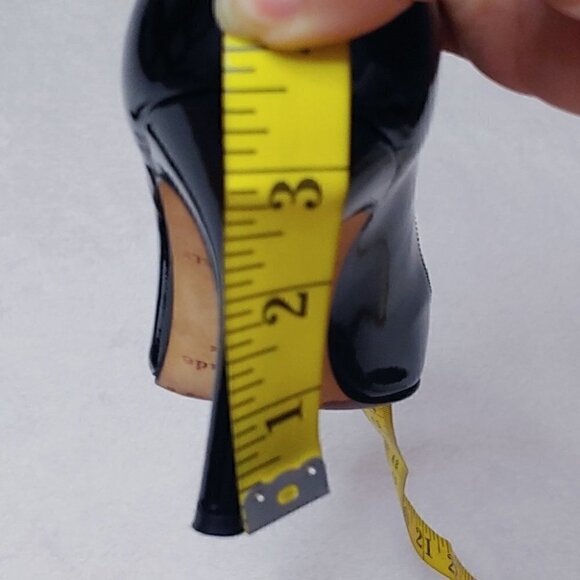 KATE SPADE Gwennie black patent leather open toe heels - Picture 6 of 8